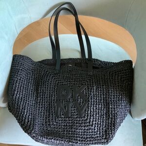 DKNY Large Black Woven Tote